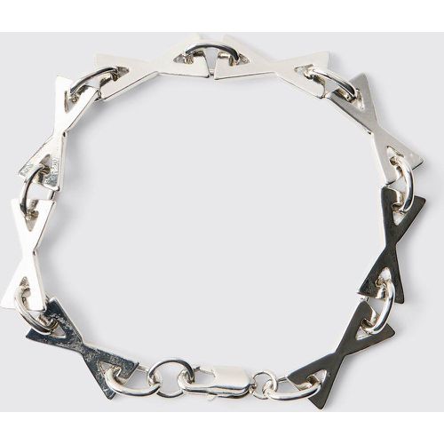 Bracciale a catena in metallo color argento con chiusura a Z - boohoo - Modalova