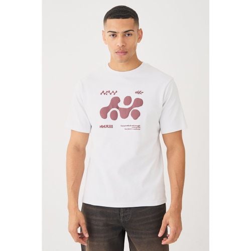 Camiseta Gruesa Con Estampado Abstracto En Relieve - boohoo - Modalova