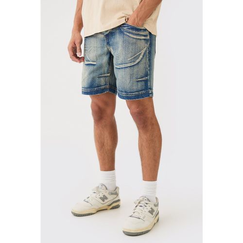 Pantalón Corto Vaquero Ajustado Sin Tratar En Vintage - boohoo - Modalova