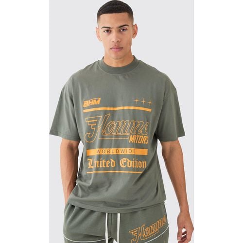 Camiseta Oversize Con Estampado Gráfico Homme Limited Y Texto - boohoo - Modalova