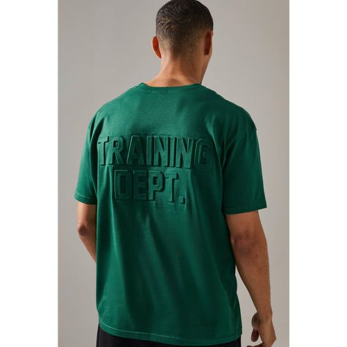 Camiseta Oversize Man Acitve Training Dept En Relieve - boohoo - Modalova