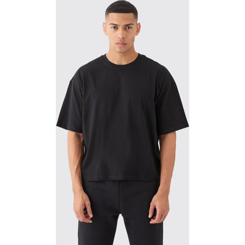 Oversized Boxy Basic T-Shirt, Negro - boohoo - Modalova