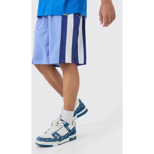 Pantaloncini da basket in rete a blocchi di colore - boohoo - Modalova