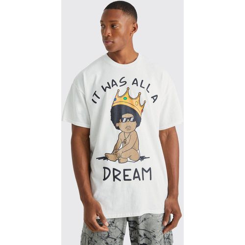 T-shirt oversize ufficiale Baby Biggie Illustration - boohoo - Modalova