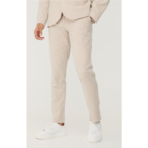 Micro Houndstooth Slim Fit Suit Trousers - boohoo - Modalova