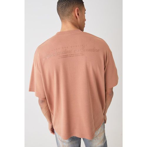 Camiseta Oversize Con Cuello Extendido Y Estampado - boohoo - Modalova