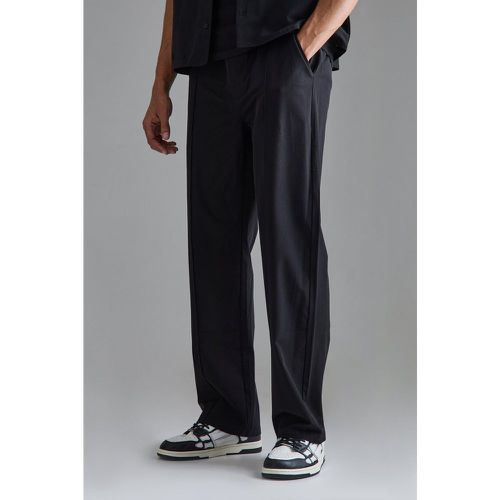 Pantaloni rilassati in Stretch tecnico leggero con nervature - boohoo - Modalova