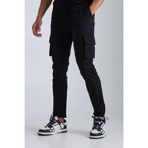 Pantaloni Cargo Skinny Fit in Stretch tecnico leggero elasticizzato - boohoo - Modalova