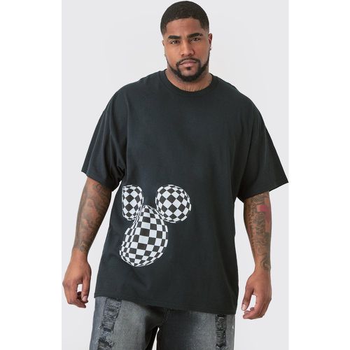 Camiseta Plus Oversize Negra Con Estampado De Mickey Mouse - boohoo - Modalova