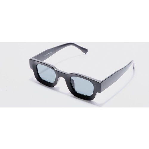 Chunky Frame Square Lens Sunglasses In Black - boohoo - Modalova