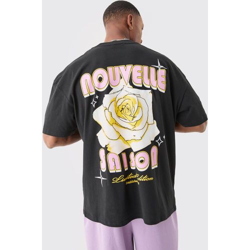 T-shirt oversize Nouvelle con stampa a fiori - boohoo - Modalova