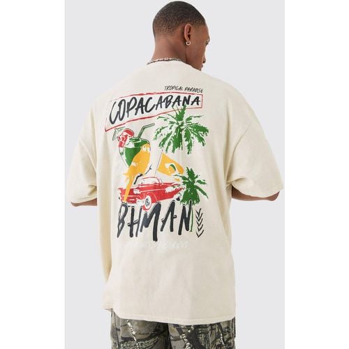 Camiseta Oversize Con Estampado De Copacabana En La Espalda - boohoo - Modalova