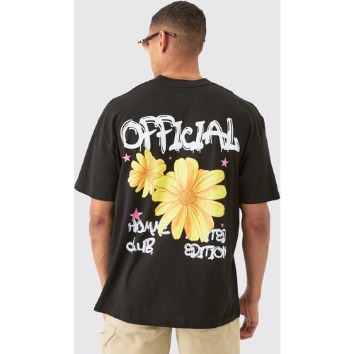 Oversized Sunflower Doodle Print T-shirt - boohoo - Modalova