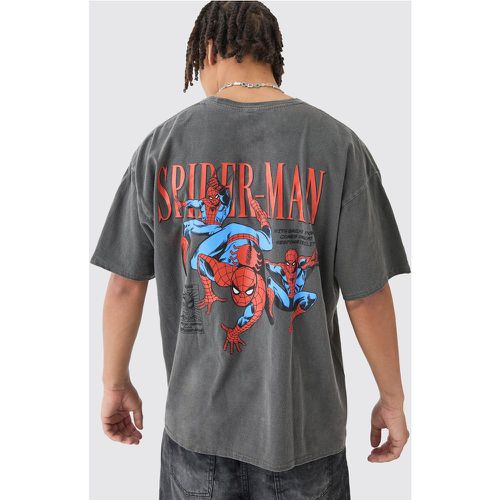 Oversized Marvel Spiderman Wash License T-shirt - boohoo - Modalova