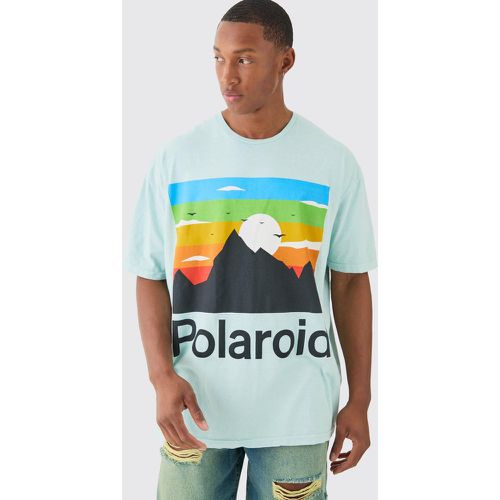 Camiseta Oversize Con Lavado A La Piedra Y Estampado De Polaroid - boohoo - Modalova