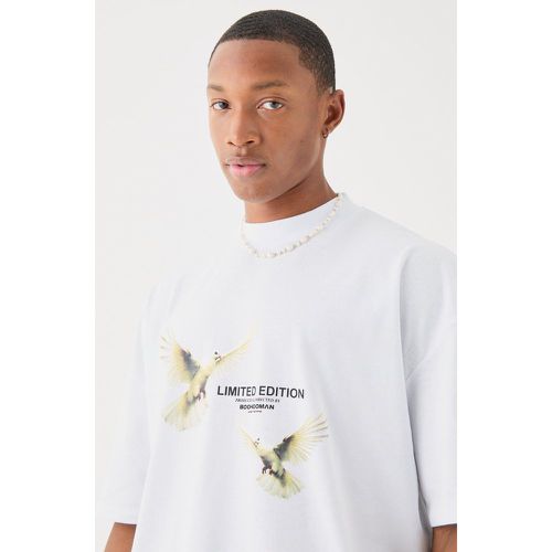 Oversized Boxy Extended Neck Limited Edition Dove T-shirt - boohoo - Modalova