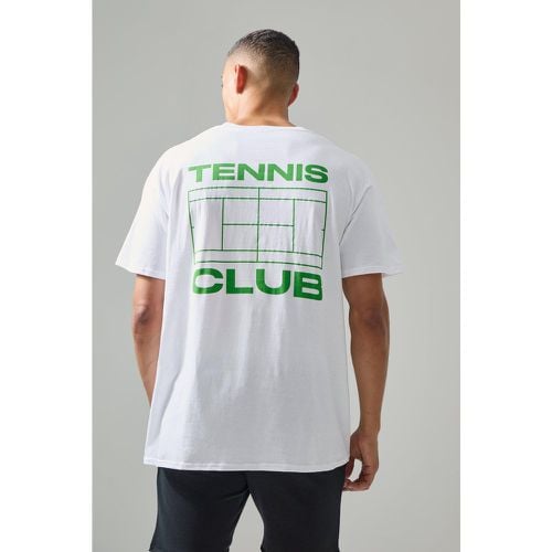 Camiseta Man Active Oversize Con Estampado Tennis Club - boohoo - Modalova