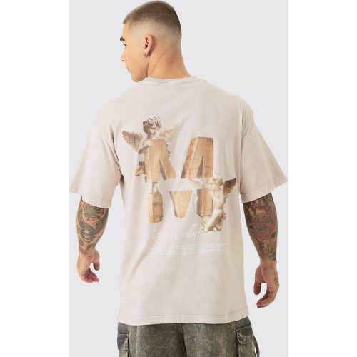 Oversized Acid Wash M Cherub Graphic T-Shirt - boohoo - Modalova