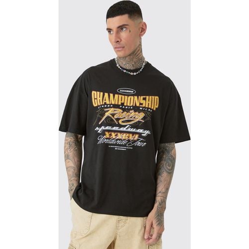 T-shirt Tall oversize con grafica Championship Moto - boohoo - Modalova