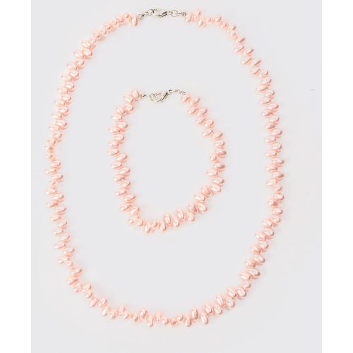Pearl Bead Necklace & Bracelet Set In - boohoo - Modalova