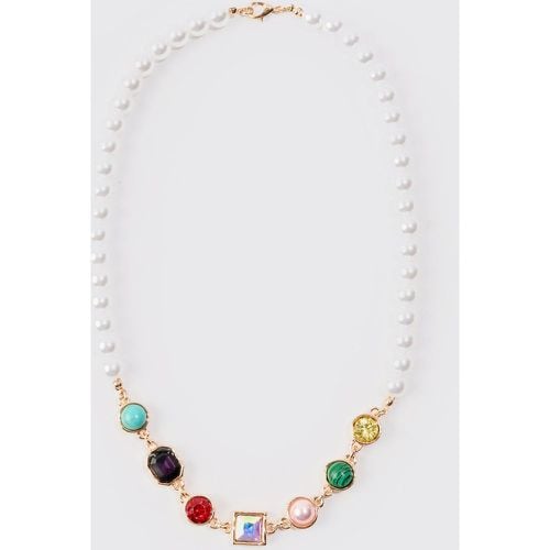 Collana di perle ghiacciate multicolore - boohoo - Modalova