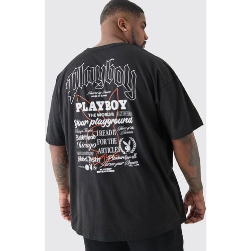 Camiseta Plus Negra Con Estampado De Playboy - boohoo - Modalova