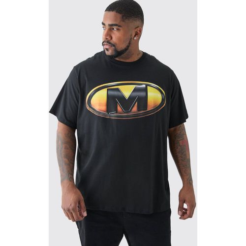 Plus Core Fit M Logo Print T-Shirt - boohoo - Modalova