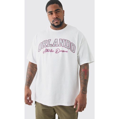 Plus Orlando Print T-shirt, Bianco - boohoo - Modalova