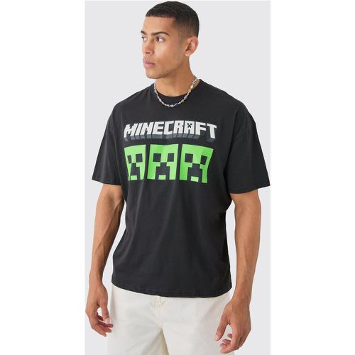 Camiseta Oversize Con Estampado De Minecraft - boohoo - Modalova