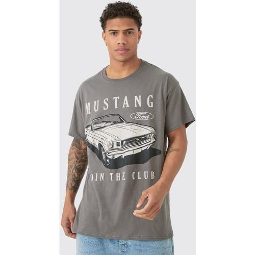 Camiseta Oversize Con Estampado De Ford Mustang - boohoo - Modalova