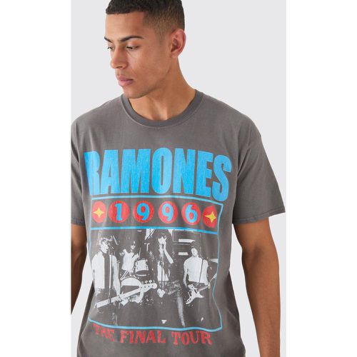 T-shirt oversize ufficiale in lavaggio Ramones - boohoo - Modalova
