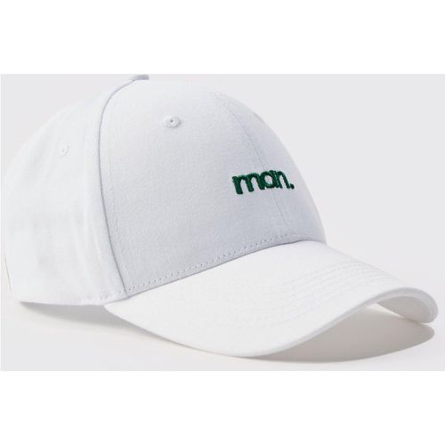 Man Sport Cotton Cap, Blanco - boohoo - Modalova