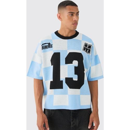 Camiseta Oversize De Punto Con Estampado De Fútbol - boohoo - Modalova
