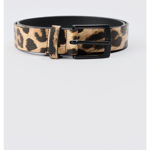 Leopard Print Belt In Brown, Brown - boohoo - Modalova