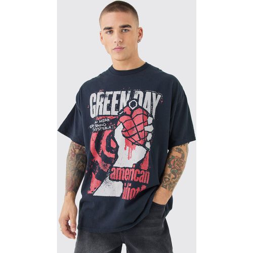 T-shirt oversize ufficiale in lavaggio Green Day - boohoo - Modalova