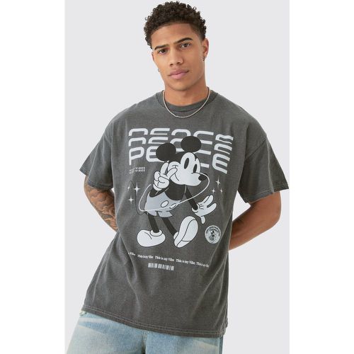 Oversized Mickey Mouse Disney Wash License T-shirt - boohoo - Modalova