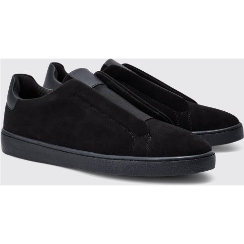 Zapatillas Deportivas De Ante Sintético Negras - boohoo - Modalova