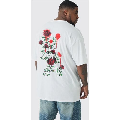 Camiseta Plus Con Estampado De Flores En La Espalda - boohoo - Modalova