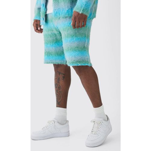 Pantaloncini Plus Size rilassati in maglia spazzolata - boohoo - Modalova