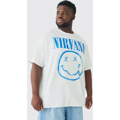 Camiseta Plus Con Estampado De Cara De Nirvana - boohoo - Modalova