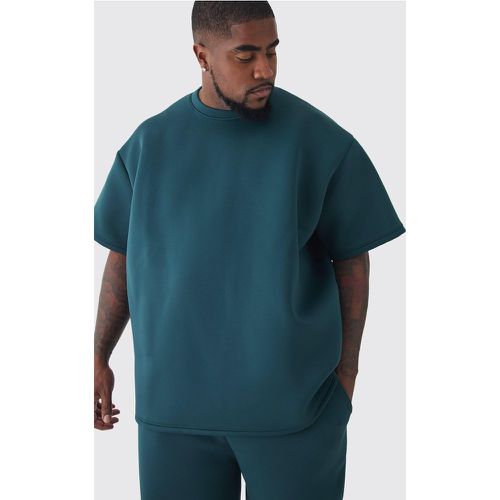 Plus Scuba Oversized T-shirt, Verde - boohoo - Modalova