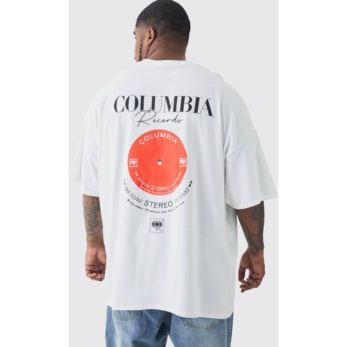 T-shirt Plus Size ufficiale Columbia Records - boohoo - Modalova