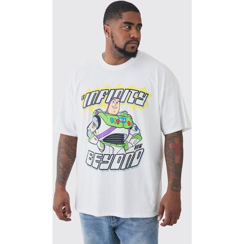 Camiseta Plus Blanca Con Estampado De Buzz Lightyear Y Estampado De Infinito - boohoo - Modalova