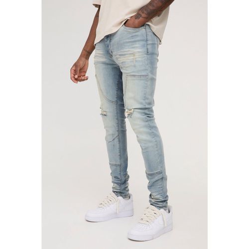 Jeans Tall Skinny Fit sovratinti stile Carpenter effetto smagliato - boohoo - Modalova