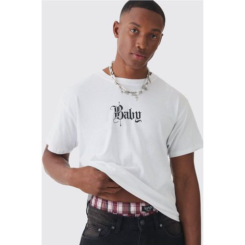 Baby Slogan Baby Tee, Bianco - boohoo - Modalova