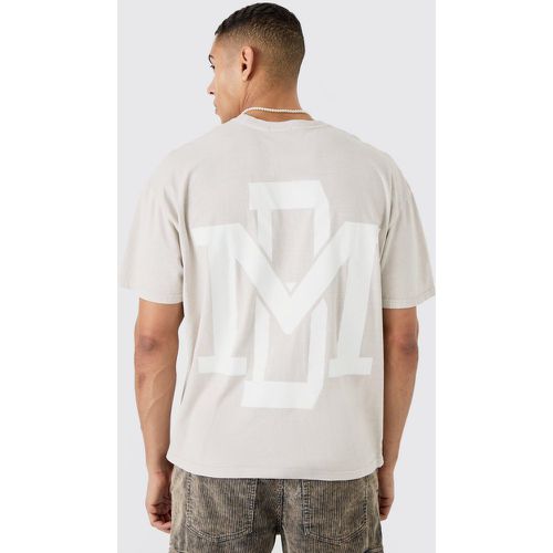 T-shirt squadrata oversize sovratinta con grafica - boohoo - Modalova