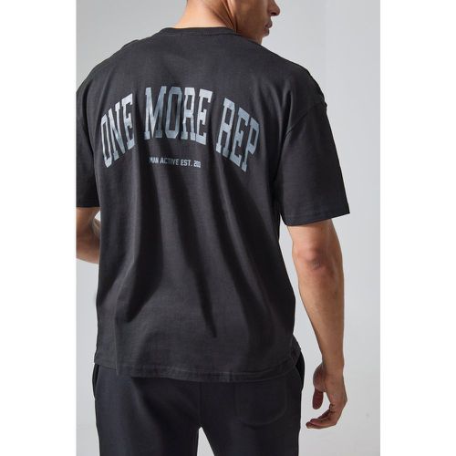 Camiseta Man Active Oversize Con Estampado One More Rep - boohoo - Modalova