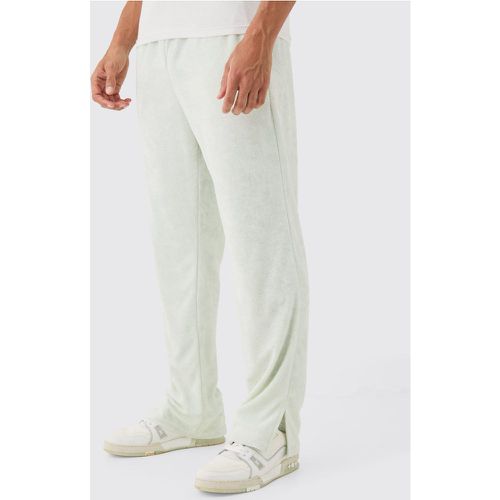 Pantaloni tuta Regular Fit in spugna con spacco sul fondo - boohoo - Modalova