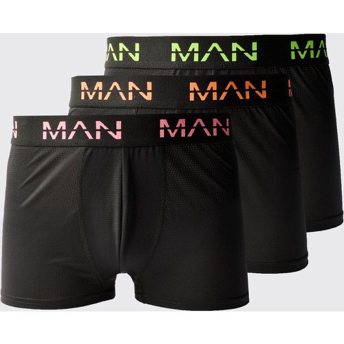 Pack De 3 Bóxers Man Active Resistentes Con Logo Fosforito - boohoo - Modalova