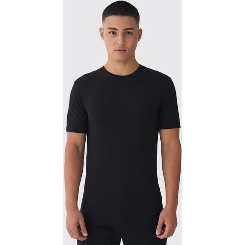 T-shirt Basic attillata, Nero - boohoo - Modalova